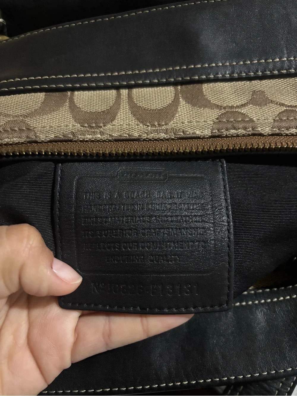 Coach Brown Signature Canvas and Leather Tote - Coach
